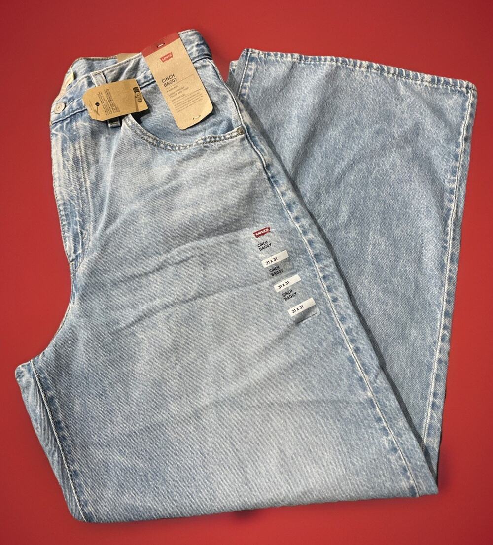 Levi's Cinch Baggy Jeans Women's 31x31 NWT Med Wash High Rise